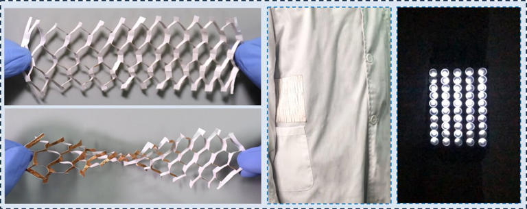 Flexible and stretchable TENG for human energy harvesting. Credit: Prof. Kai Dong/Institute of Nanoenergy and Nanosystems CAS